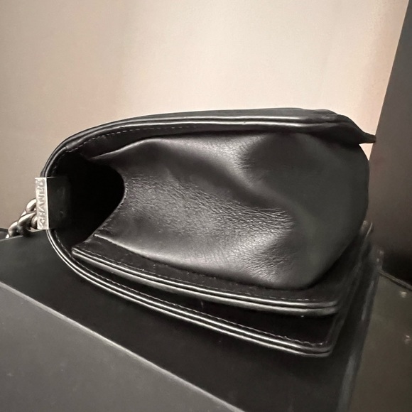 New Condition Authentic Chanel black Gun medal chain handbag with box - Picture 8 of 14